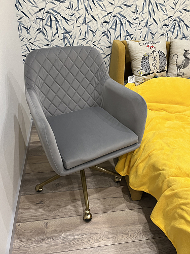 Компьютерное кресло Molly grey / gold фото покупателя 1