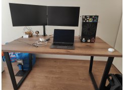 Деревянный стол Лота Лофт 120(160)х75 черный матовый / бетон светлый фото покупателя 822