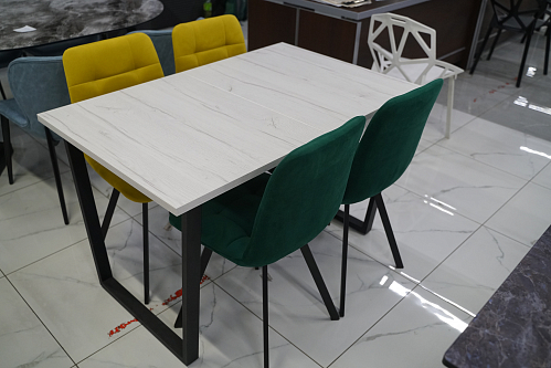 Стол раскладной Лота Лофт 120 25 мм юта / черный матовый из шоурума 1