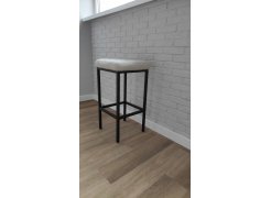 Барный стул Лофт кожзам темно-серый / черный матовый фото покупателя 142