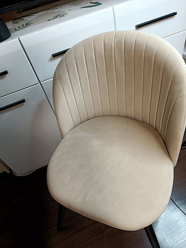 Стул на металлокаркасе Gabi latte / gold / black фото покупателя 149