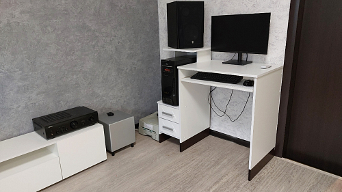 Компьютерный стол Джаз-24 левый дуб молочный фото покупателя 110