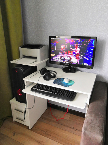 Компьютерный стол Джаз-24 левый дуб сонома фото покупателя 35