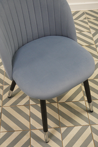 Стул на металлокаркасе Gabi 1 light blue / black / gold из шоурума 3