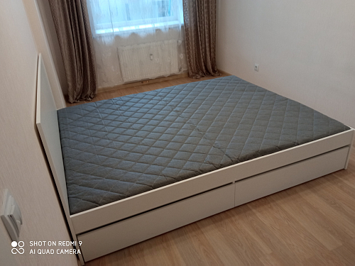 Двуспальная кровать Мадера 160х200 белый фото покупателя 1