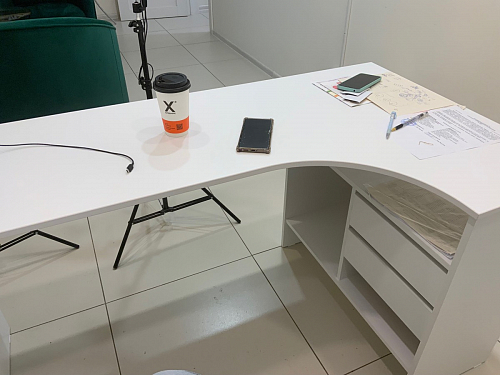 Письменный стол СПм-25 левый дуб сонома фото покупателя 6