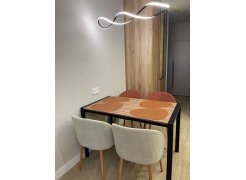 Стол Центавр 120(160)х70х75 файерстоун / черный матовый фото покупателя 47