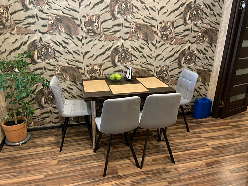 Стул на металлокаркасе Чилли черный / зеленый фото покупателя 739