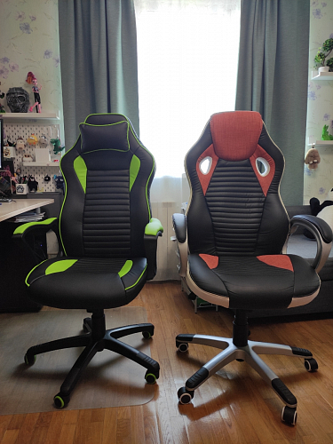 Компьютерное кресло Leon красное / черное фото покупателя 20