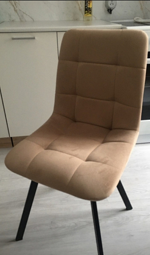 Стул на металлокаркасе Чилли К темно-серый (velutto 32) / черный фото покупателя 298