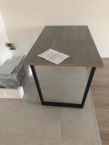 Деревянный стол Лота Лофт 140х80 черный матовый / бетон светлый фото покупателя 7