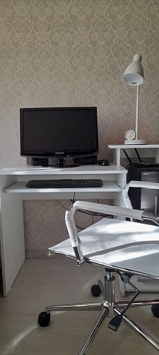 Компьютерный стол Джаз-24 левый дуб молочный фото покупателя 92