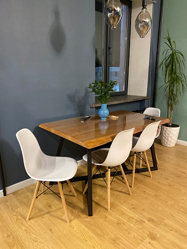 Пластиковый стул Eames PC-015 серо-голубой / дерево фото покупателя 1