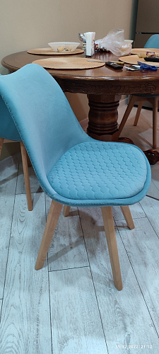 Стул Bonuss blue / wooden legs фото покупателя 64