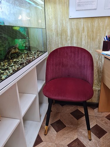 Стул на металлокаркасе Gabi 1 light purple / black / gold фото покупателя 282