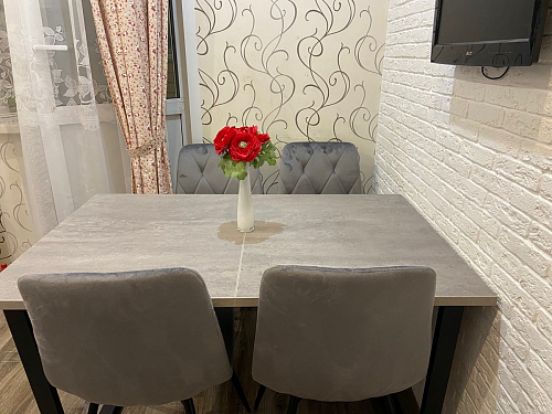 Деревянный стол Лота Лофт 120x75 дуб крафт табачный / черный матовый фото покупателя 28