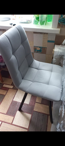 Стул на металлокаркасе Чилли К темно-серый (velutto 32) / черный фото покупателя 244