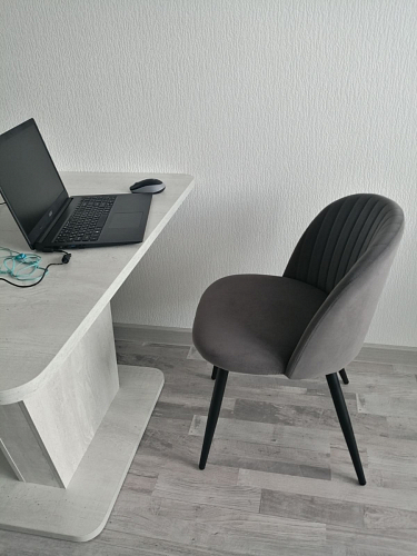 Стул на металлокаркасе Gabi 1 light purple / black / gold фото покупателя 318