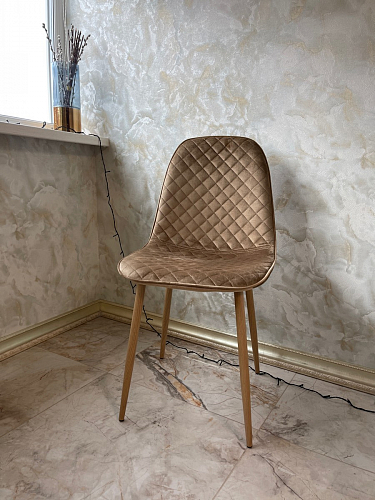 Стул на металлокаркасе Capri dark beige / white фото покупателя 6