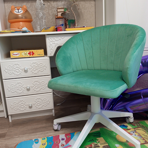 Компьютерное кресло Пард экокожа белый фото покупателя 11