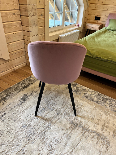 Стул на металлокаркасе Gabi 1 light blue / black / gold фото покупателя 182