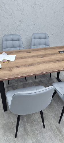 Деревянный стол Лота Лофт 140х80 белый матовый / бетон светлый фото покупателя 64