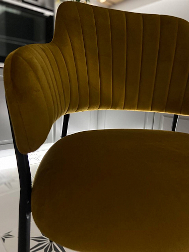 Стул на металлокаркасе Инклес желтый / черный глянец фото покупателя 17