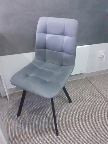 Стул на металлокаркасе Чилли К светло-серый велюр / черный каркас фото покупателя 1018