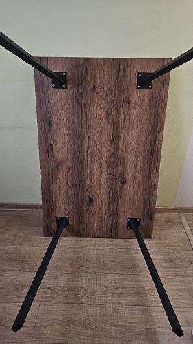 Стол Тринити Лофт 120 32 мм дуб галифакс табако / черный матовый фото покупателя 400