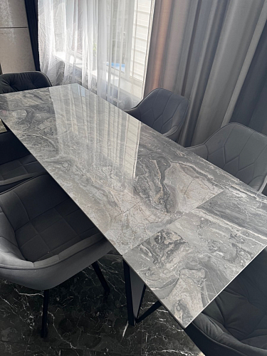 Керамический стол Ливи 140(200)х80х78 carla larkin / дуб монтана фото покупателя 3