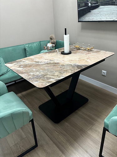 Стол на тумбе Бугун обсидиан / черный фото покупателя 40