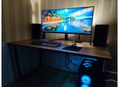 Стол Лота Лофт 140 25 мм черный матовый / дуб вотан фото покупателя 795