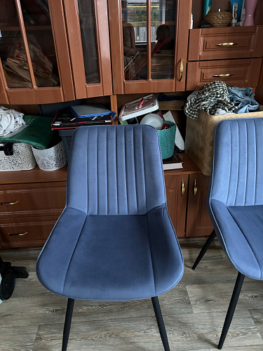 Стул на металлокаркасе Седа 360 К латте (velutto 08) / белый фото покупателя 200