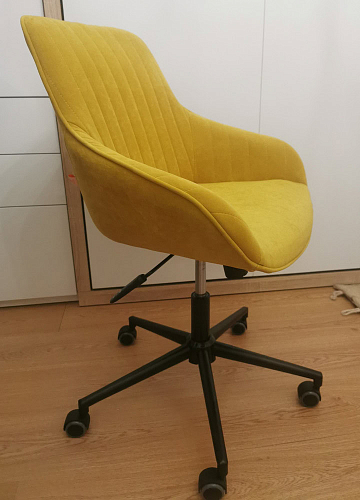 Компьютерное кресло Dublin/Дублин хром / вельвет графит фото покупателя 10