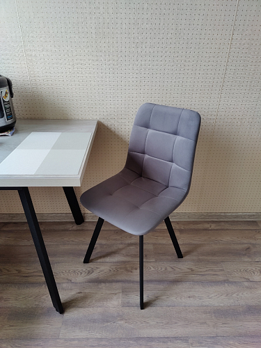 Стул на металлокаркасе Чилли синяя ткань / белый фото покупателя 1376