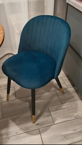 Стул на металлокаркасе Gabi 1 light purple / black / gold фото покупателя 30