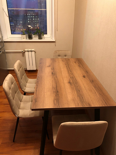 Стол Тринити Лофт 120 25 мм черный матовый / юта фото покупателя 37