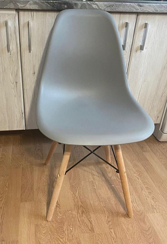 Пластиковый стул Eames PC-015 серо-голубой / дерево фото покупателя 460