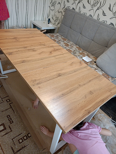 Деревянный стол Лота Лофт 140х80 дуб крафт табачный / черный матовый фото покупателя 452