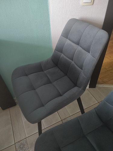 Стул на металлокаркасе Челси велюр коричневый / черный каркас фото покупателя 97