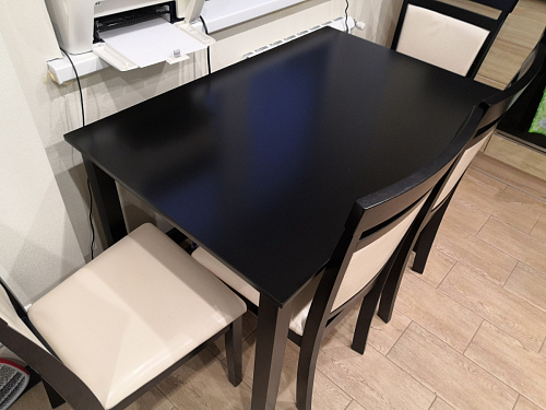 Обеденная группа Modis (стол и 4 стула) cappuccino / cream фото покупателя 3