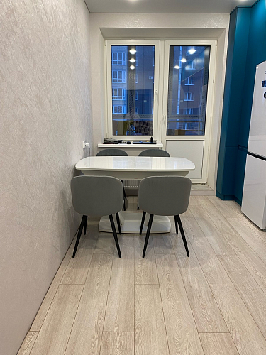 Стул на металлокаркасе Gabi 1 light blue / black / gold фото покупателя 461