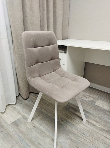 Стул на металлокаркасе Чилли бежевый / белый каркас фото покупателя 1518