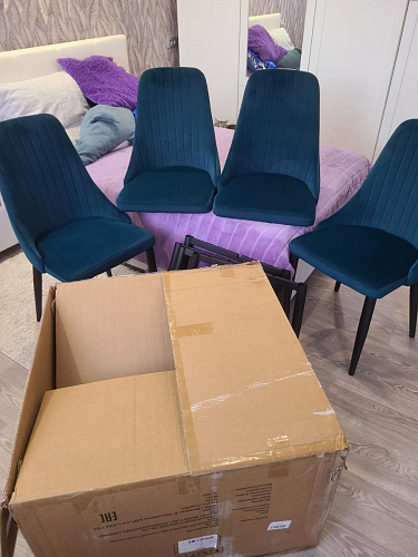 Стул на металлокаркасе Kora gray / black фото покупателя 354