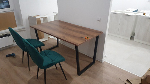 Стол раскладной Лота Лофт 120 25 мм юта / черный матовый фото покупателя 426