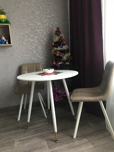 Стол круглый Bianka 90 белый фото покупателя 4