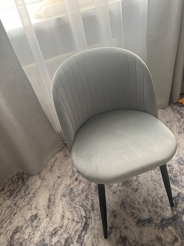 Стул на металлокаркасе Gabi dark beige / black / silver фото покупателя 773