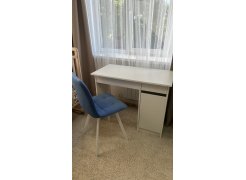 Стул на металлокаркасе Чилли синяя ткань / белый фото покупателя 257