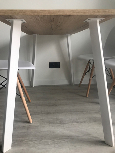 Стол Тринити Лофт 120 32 мм бетон / черный матовый фото покупателя 190