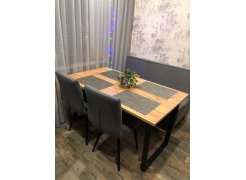 Стол Лота Лофт 140 25 мм черный матовый / бетон фото покупателя 494